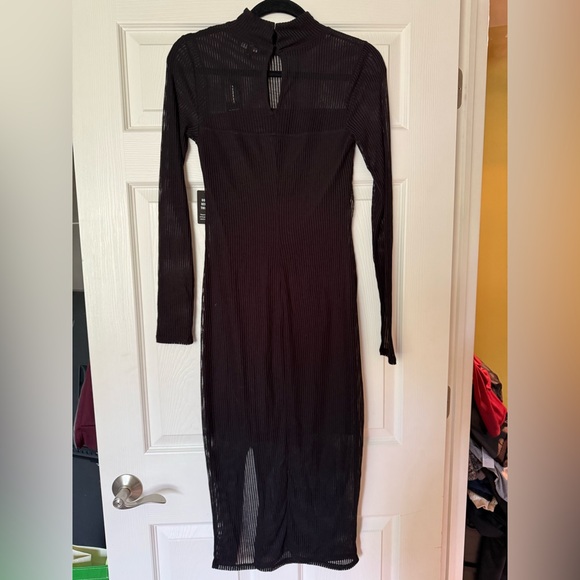 NWT Elegant Black Sheer Dress - Size Small - Picture 2 of 3